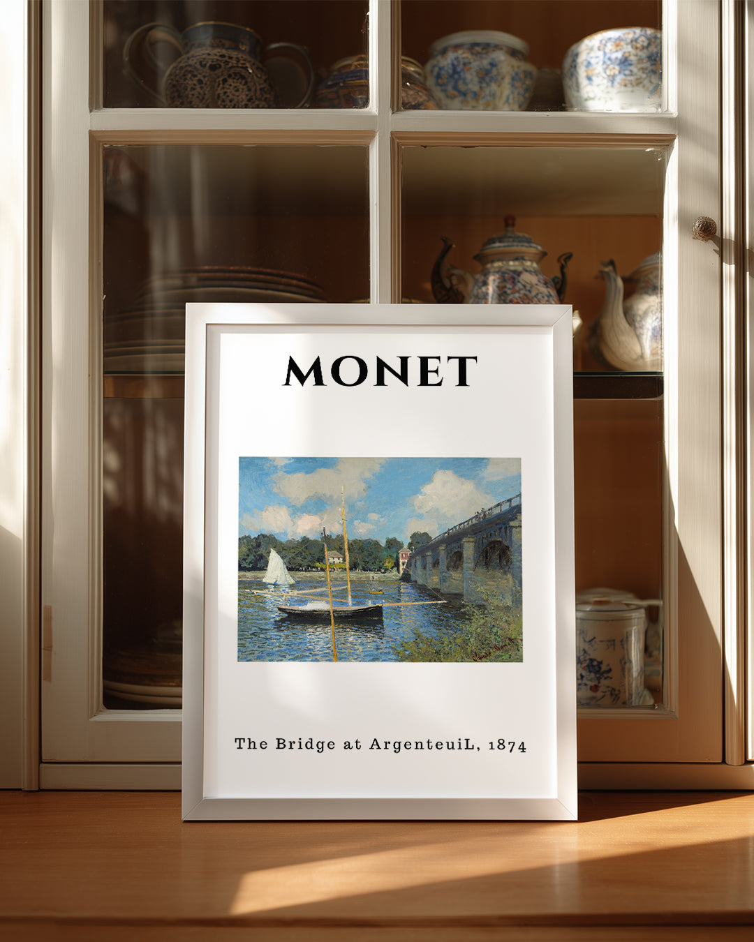 Argenteuil Köprüsü - Claude Monet - 1874 Poster Tablosu