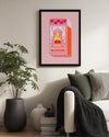 Aşk Kibritleri - Pembe Romantik Tasarım Poster Tablosu