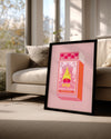 Aşk Kibritleri - Pembe Romantik Tasarım Poster Tablosu