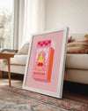 Aşk Kibritleri - Pembe Romantik Tasarım Poster Tablosu