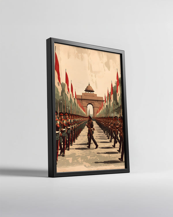 Askeri Geçit Töreni - Onurlu Ve Disiplinli Sırada Askerler Poster Tablosu