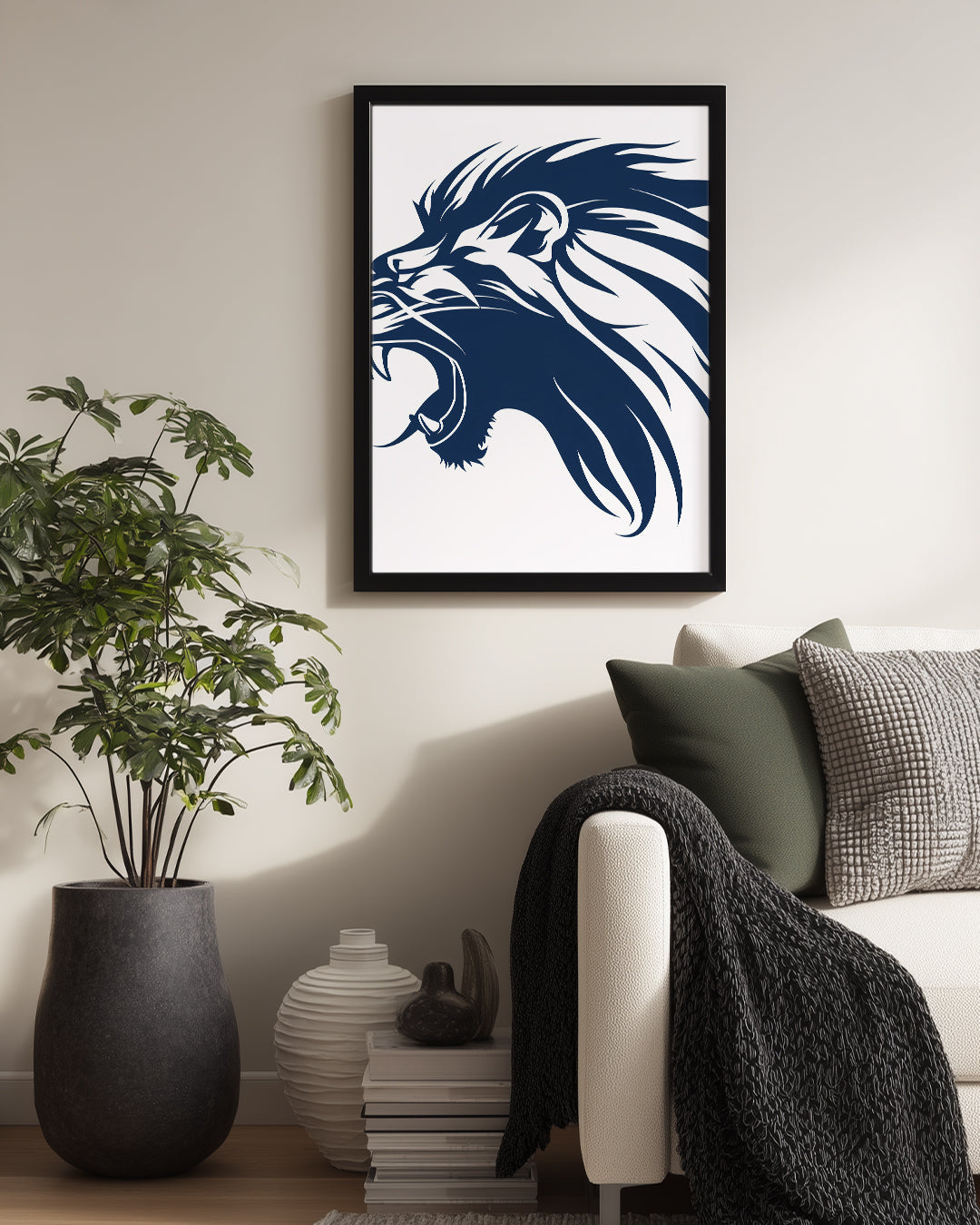 Aslan - Gururlu Aslan Yüzü Poster Tablosu