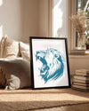 Aslan - Kükreme Anı Poster Tablosu