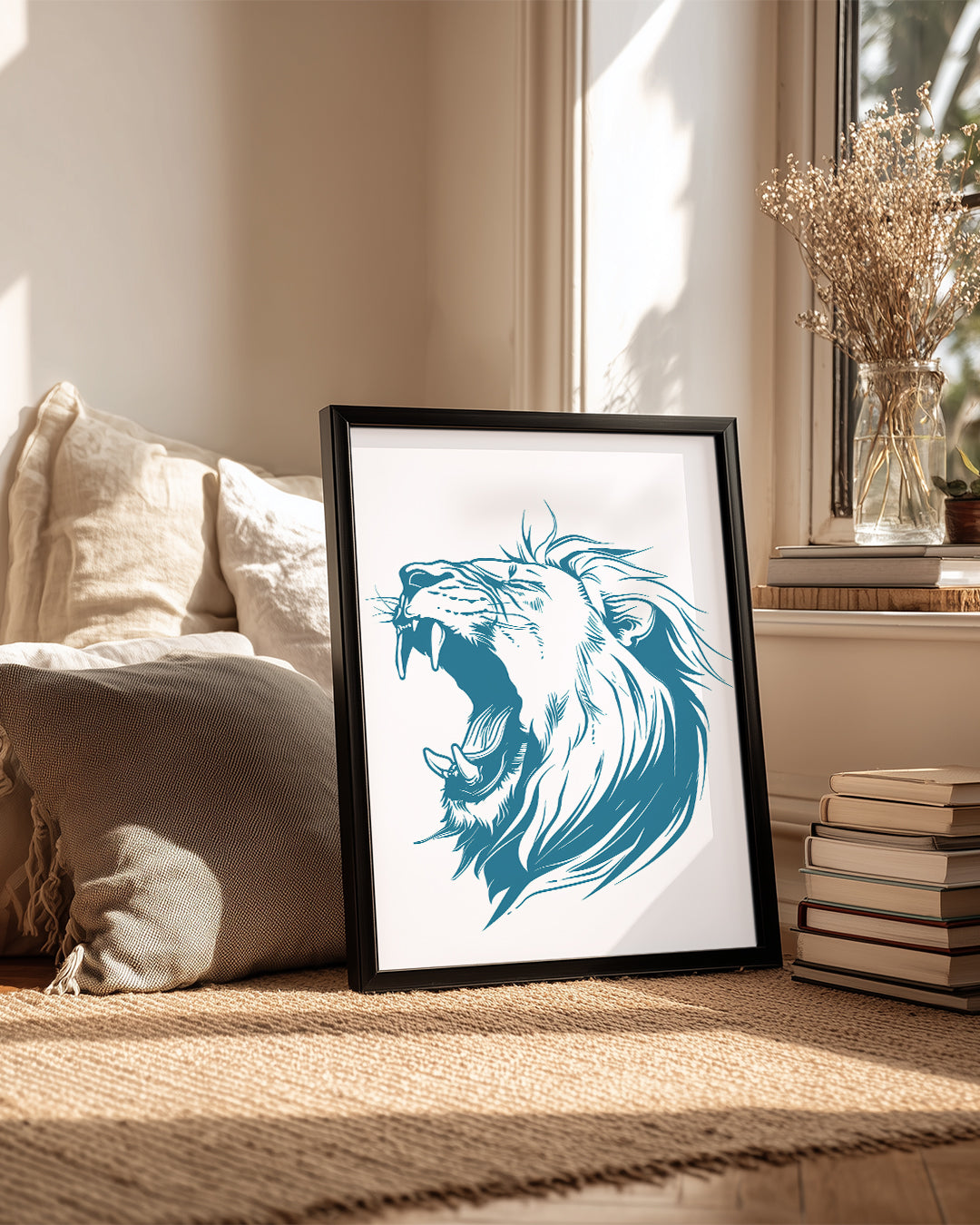 Aslan - Kükreme Anı Poster Tablosu