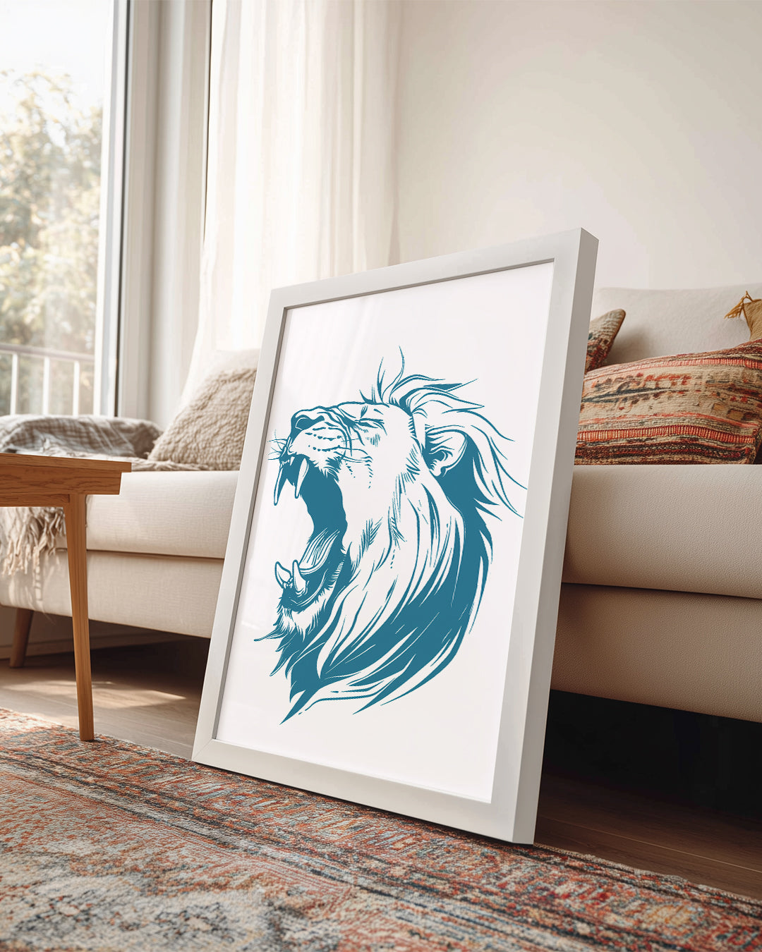 Aslan - Kükreme Anı Poster Tablosu