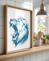 Aslan - Kükreme Anı Poster Tablosu