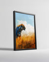 Aslan - Savana Gün Batımı Poster Tablosu