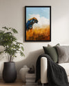 Aslan - Savana Gün Batımı Poster Tablosu