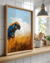 Aslan - Savana Gün Batımı Poster Tablosu