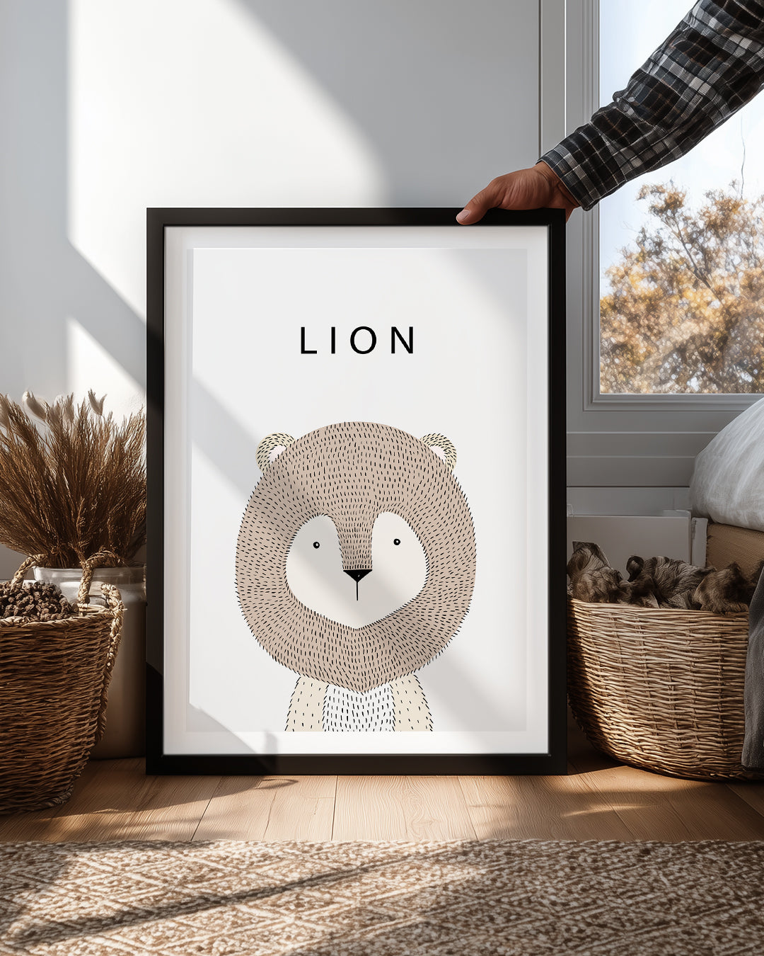 Aslan - Yeleli Yüz Poster Tablosu