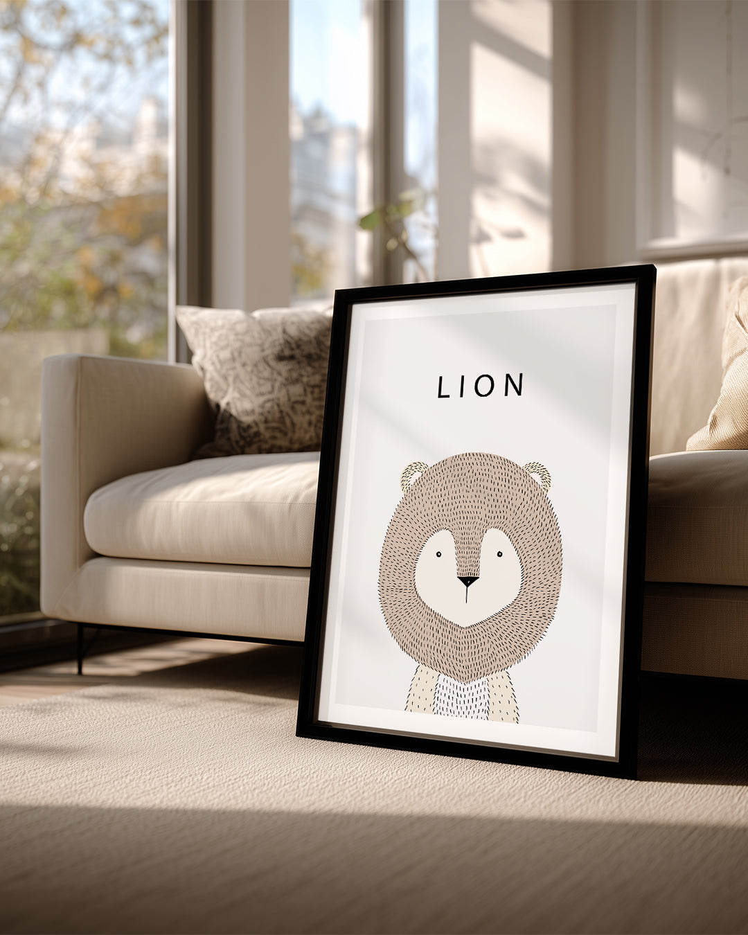 Aslan - Yeleli Yüz Poster Tablosu
