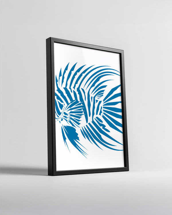 Aslan Balığı - Çizgili Yüzgeçler Poster Tablosu