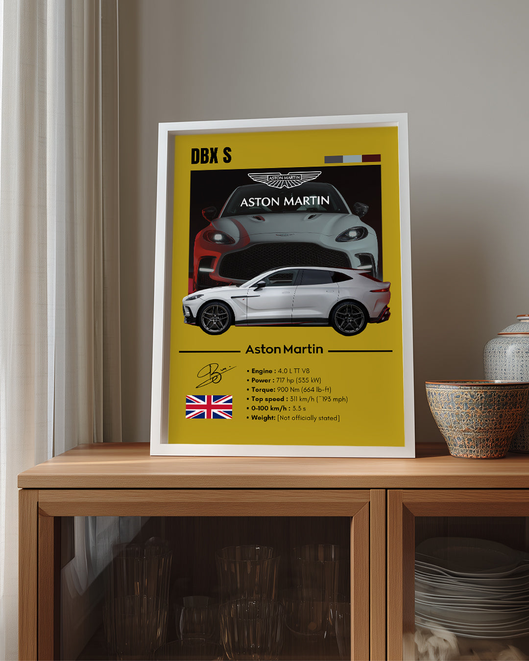 Aston Martin DBX S Poster Tablosu