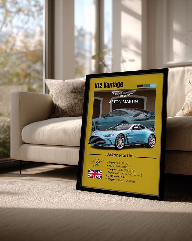 Aston Martin V12 Vantage Poster Tablosu