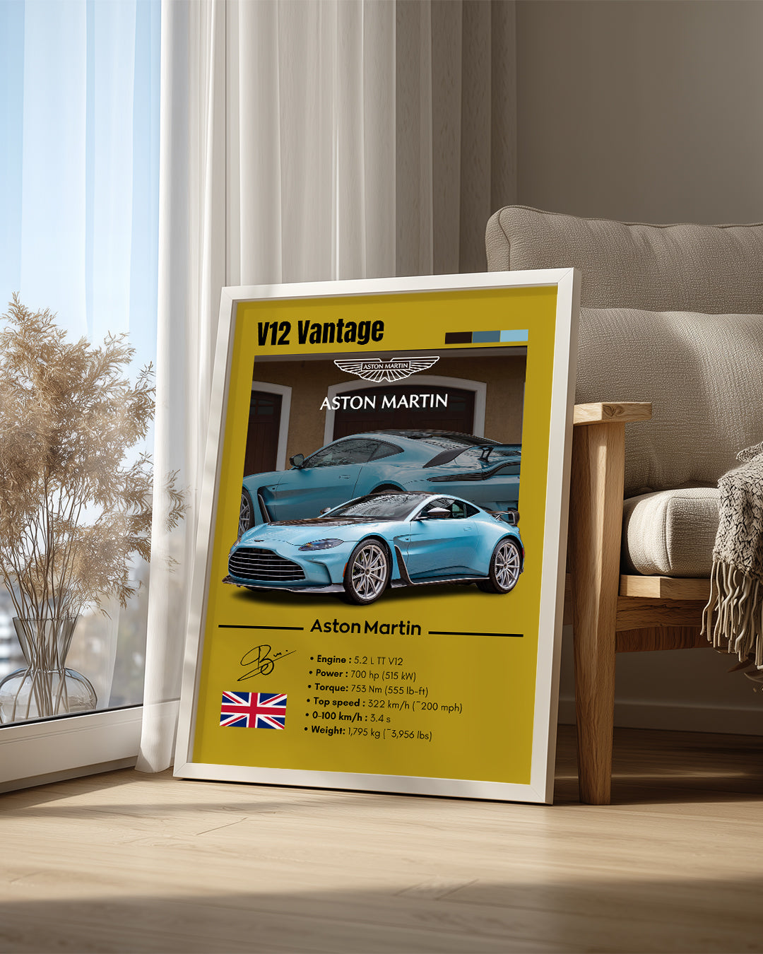 Aston Martin V12 Vantage Poster Tablosu