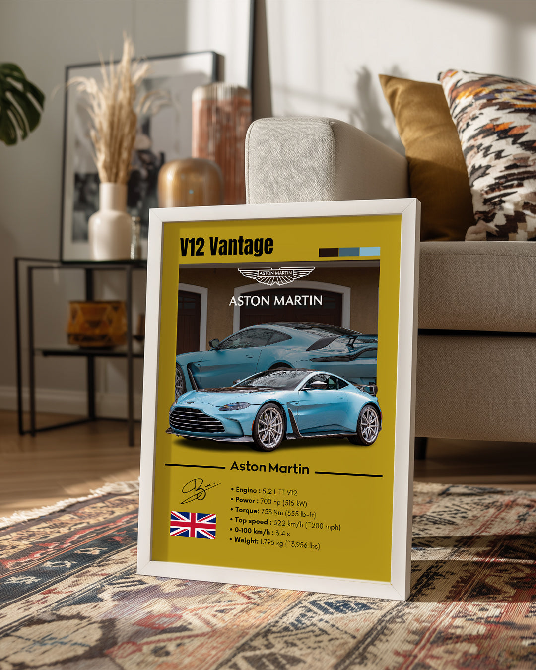 Aston Martin V12 Vantage Poster Tablosu