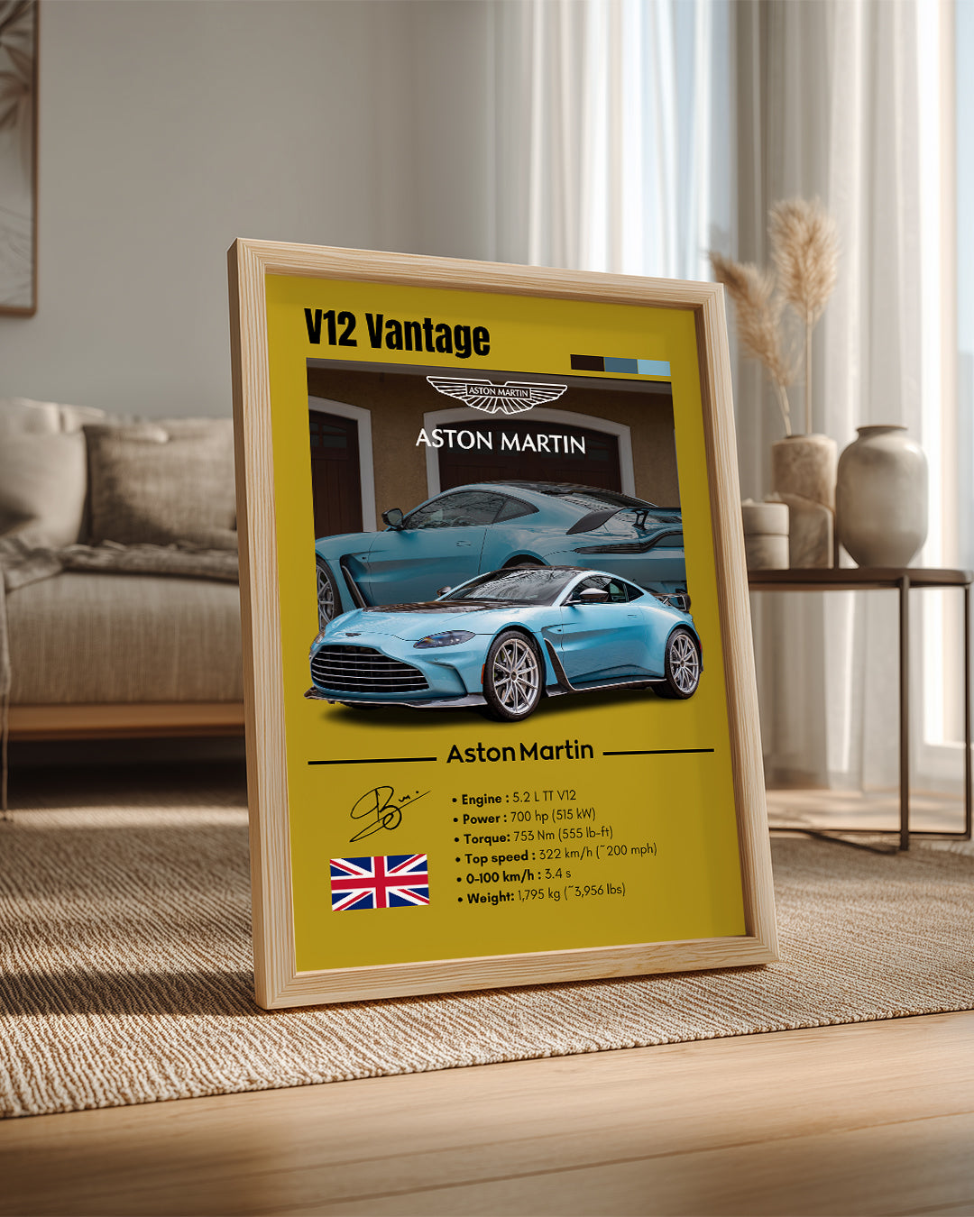 Aston Martin V12 Vantage Poster Tablosu