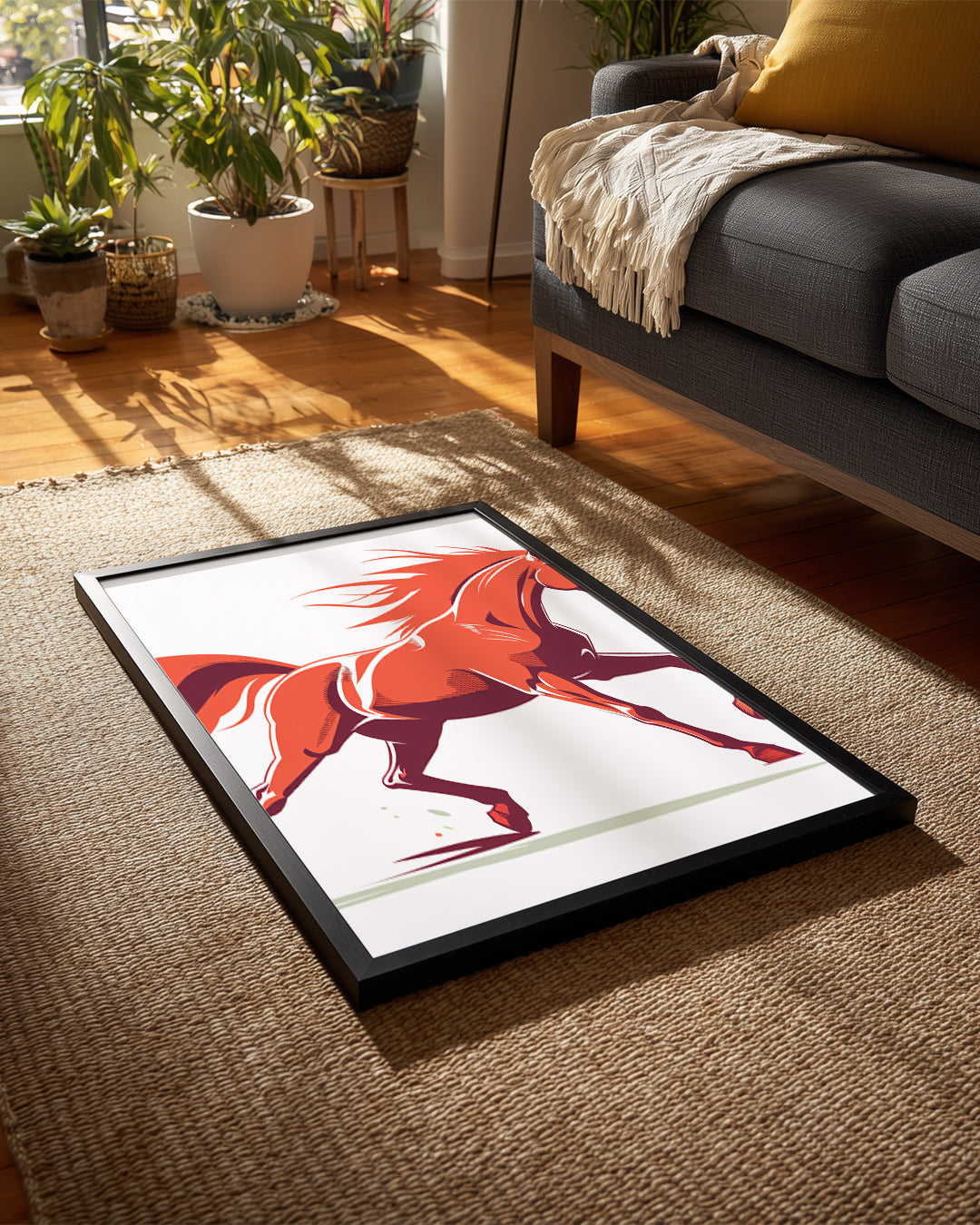 At - Kırmızı Yele Koşuşu Poster Tablosu