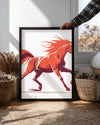 At - Kırmızı Yele Koşuşu Poster Tablosu