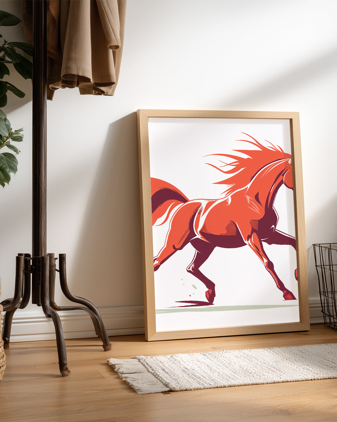 At - Kırmızı Yele Koşuşu Poster Tablosu