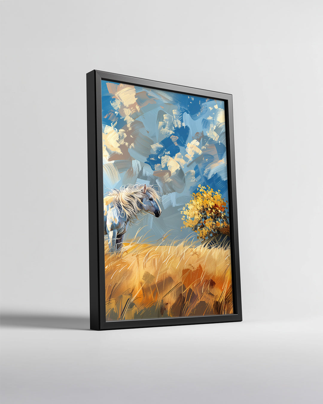 At - Sarı Otlakta Duran Poster Tablosu
