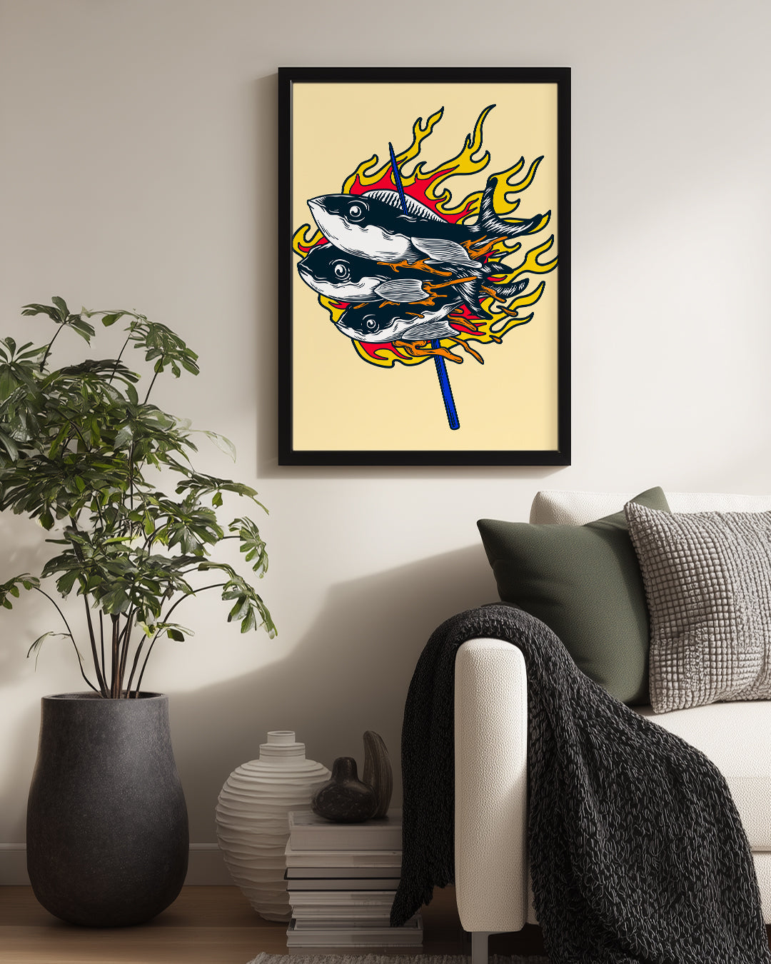 Ateşli Balıklar - Dinamik İllüstrasyon Poster Tablosu