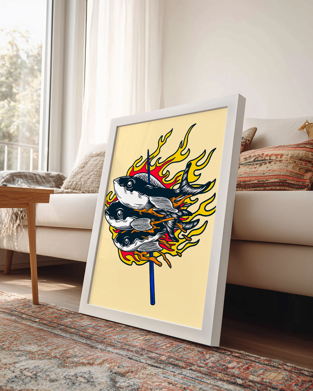 Ateşli Balıklar - Dinamik İllüstrasyon Poster Tablosu