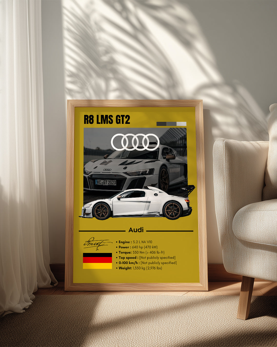 Audi R8 LMS GT2 Poster Tablosu