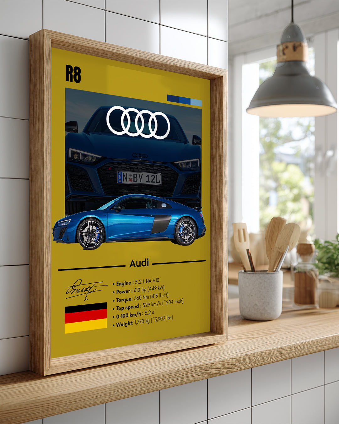 Audi R8 Poster Tablosu