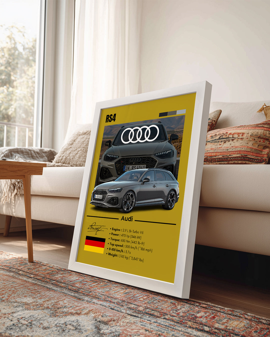 Audi RS4 Poster Tablosu