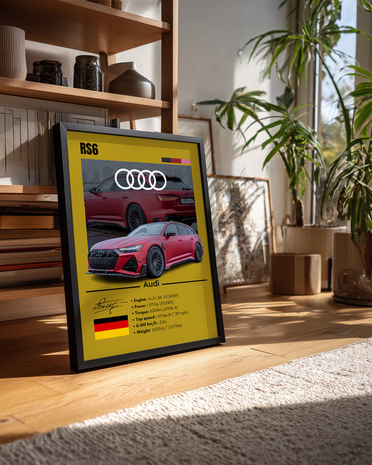 Audi RS6 Poster Tablosu