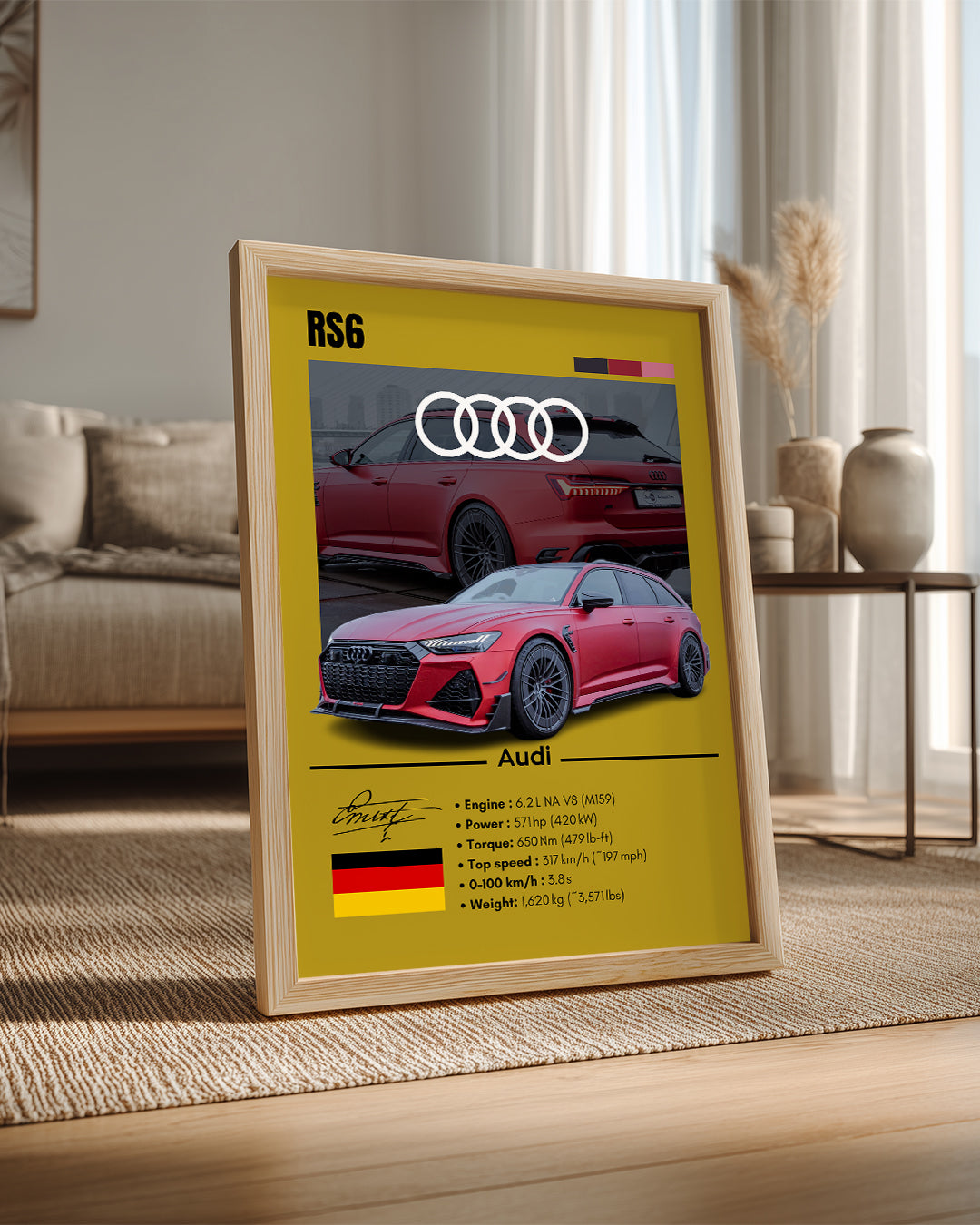 Audi RS6 Poster Tablosu
