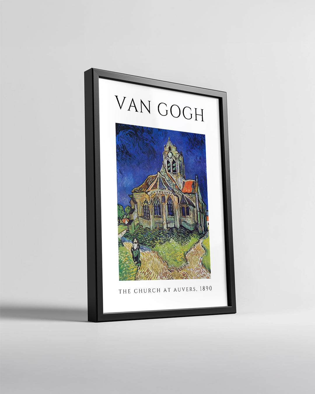 Auversdeki Kilise - Vincent van Gogh - 1890 Poster Tablosu
