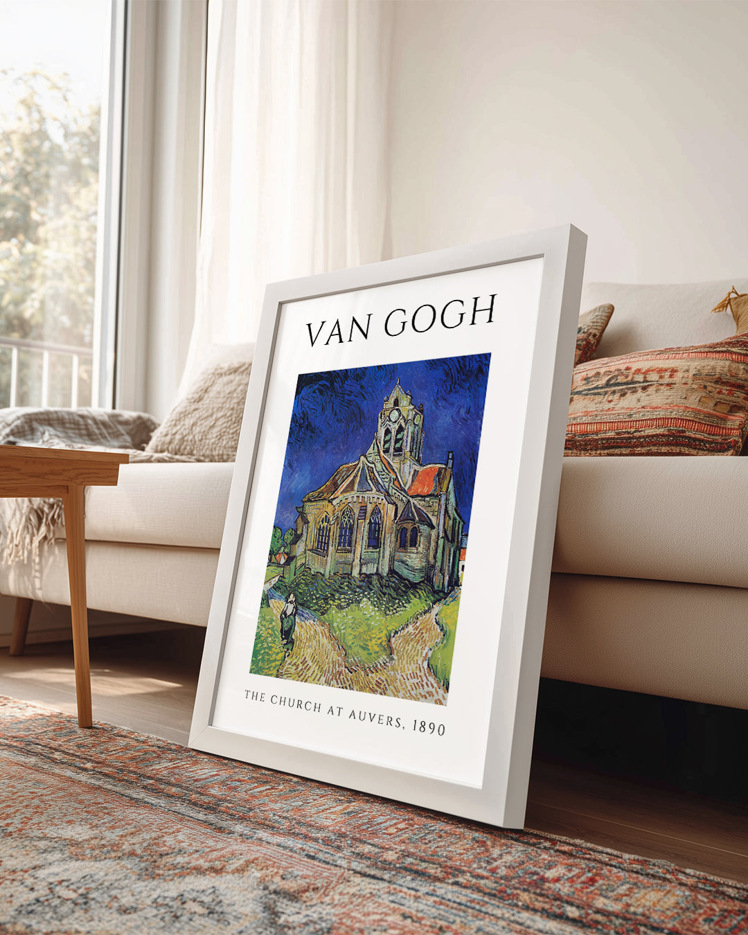 Auversdeki Kilise - Vincent van Gogh - 1890 Poster Tablosu