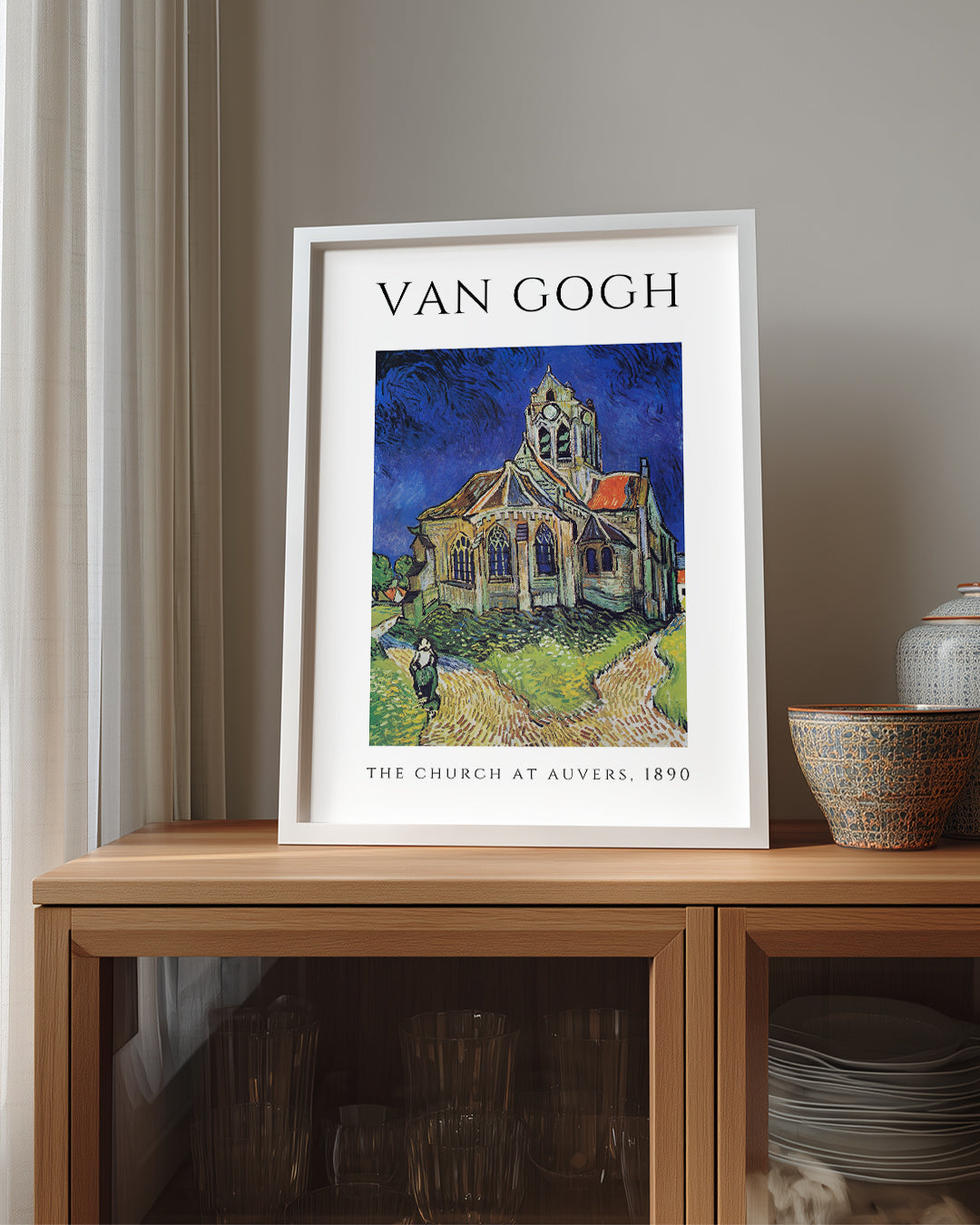 Auversdeki Kilise - Vincent van Gogh - 1890 Poster Tablosu