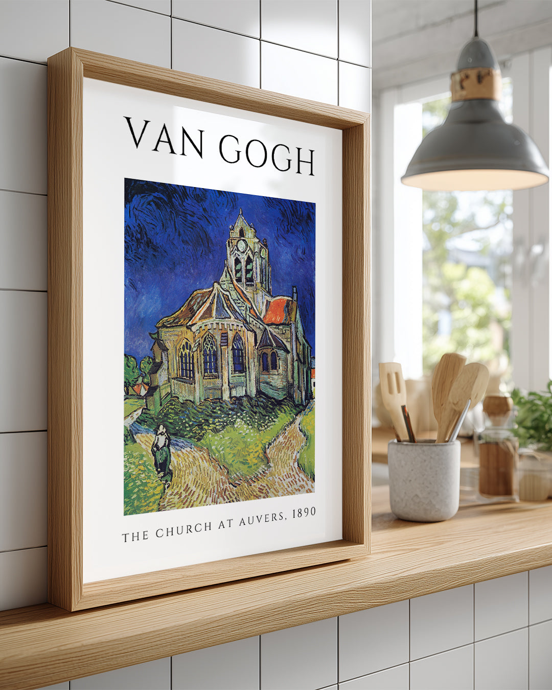 Auversdeki Kilise - Vincent van Gogh - 1890 Poster Tablosu
