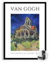 Auversdeki Kilise - Vincent van Gogh - 1890 Poster Tablosu