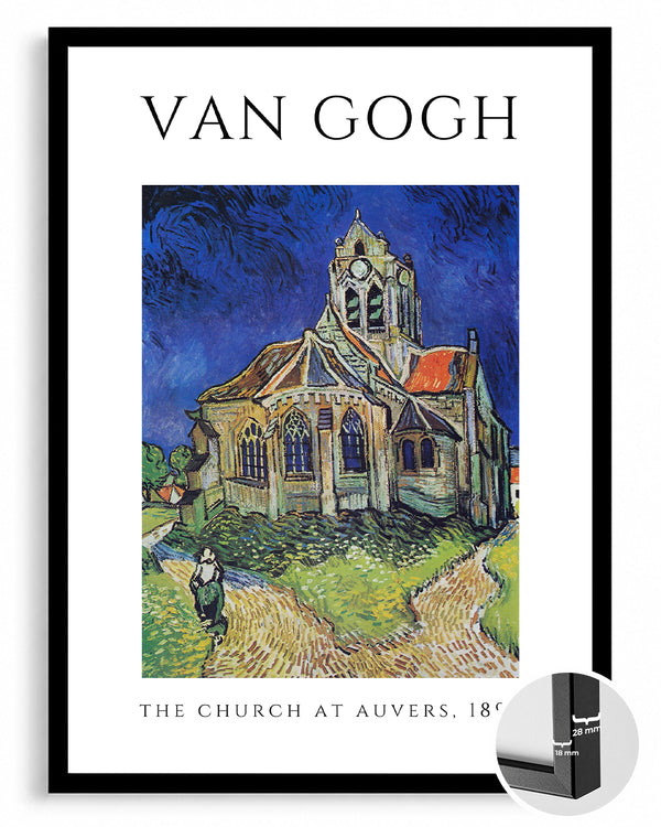 Auversdeki Kilise - Vincent van Gogh - 1890 Poster Tablosu