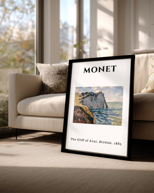 Aval Koyu Étretat - Claude Monet - 1885 Poster Tablosu