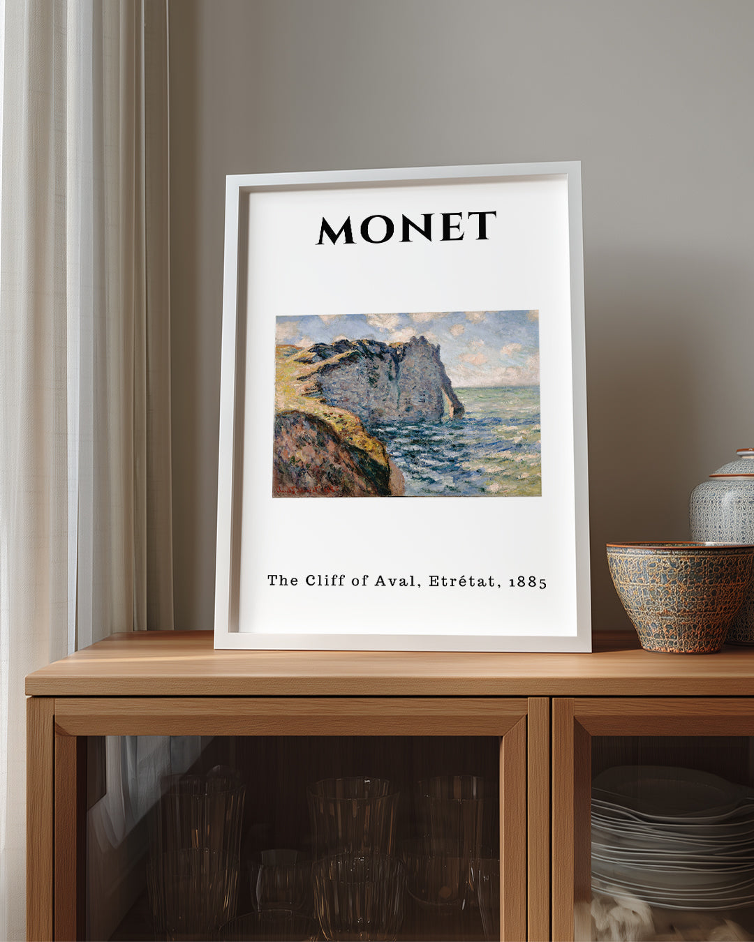 Aval Koyu Étretat - Claude Monet - 1885 Poster Tablosu