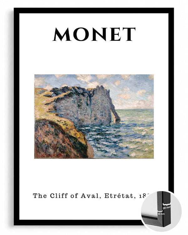 Aval Koyu Étretat - Claude Monet - 1885 Poster Tablosu