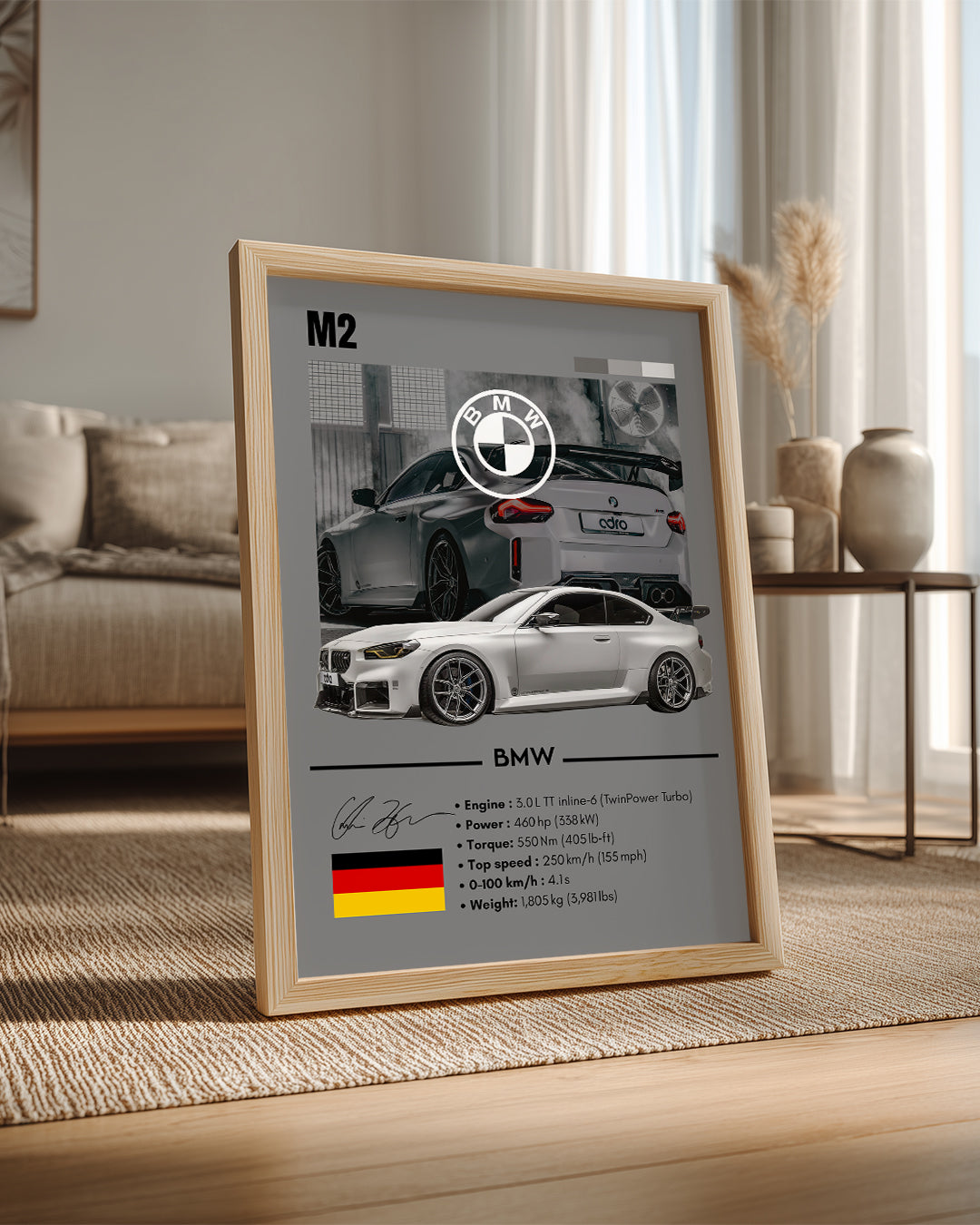 BMW M2 GRİ Poster Tablosu