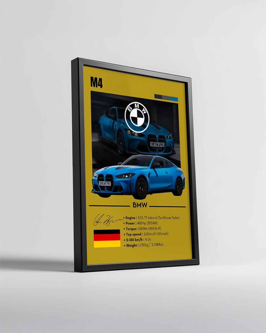 BMW M4 Poster Tablosu