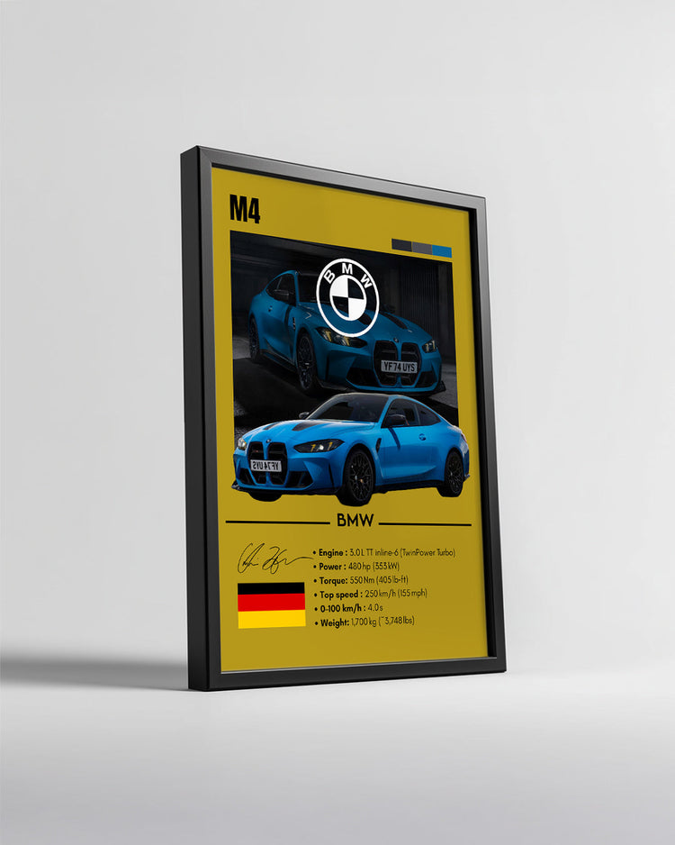 BMW M4 Poster Tablosu