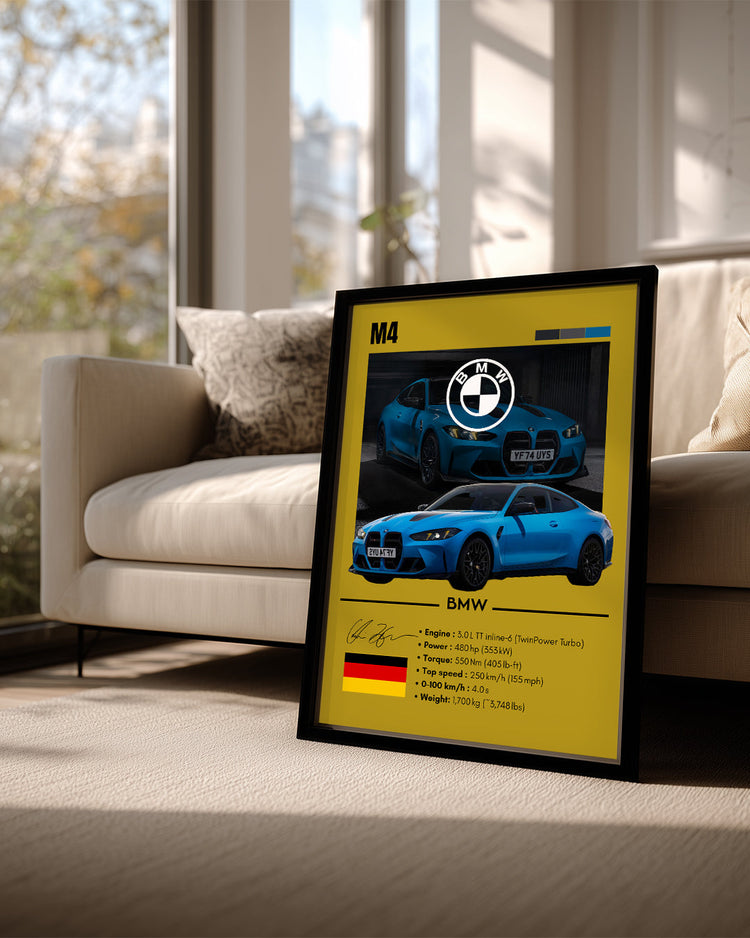 BMW M4 Poster Tablosu