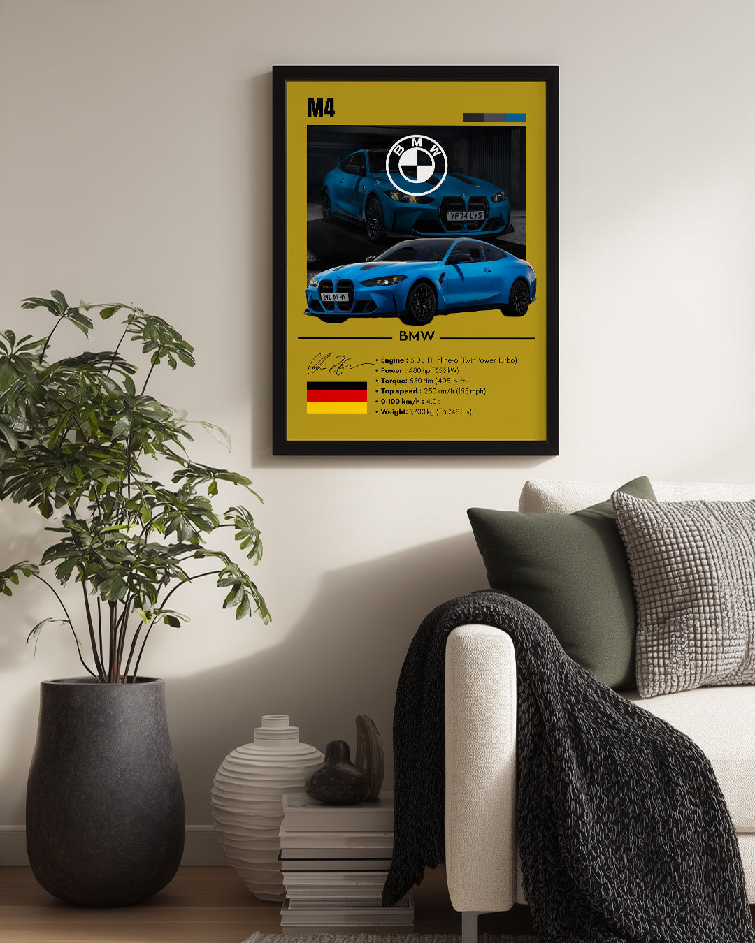 BMW M4 Poster Tablosu