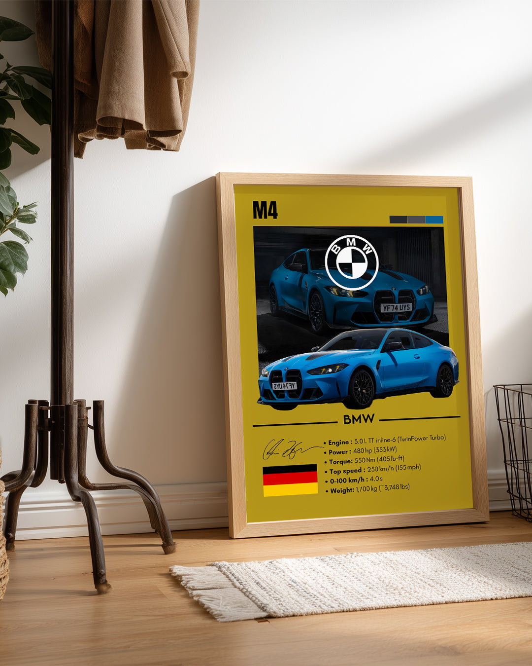 BMW M4 Poster Tablosu