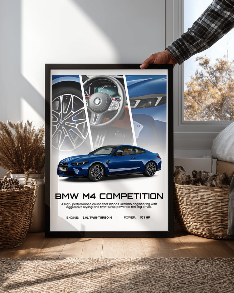 BMW M4 Competition Poster Tablosu