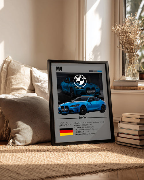 BMW M4 GRİ Poster Tablosu