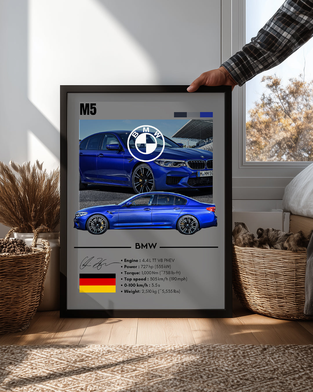 BMW M5 GRİ Poster Tablosu